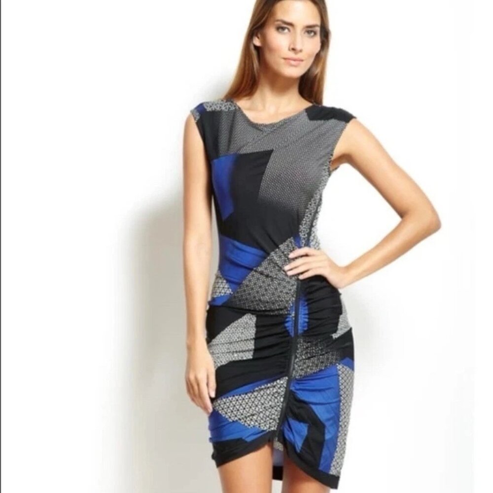 BCBGmaxazria Bodycon Dress || Blue Multi